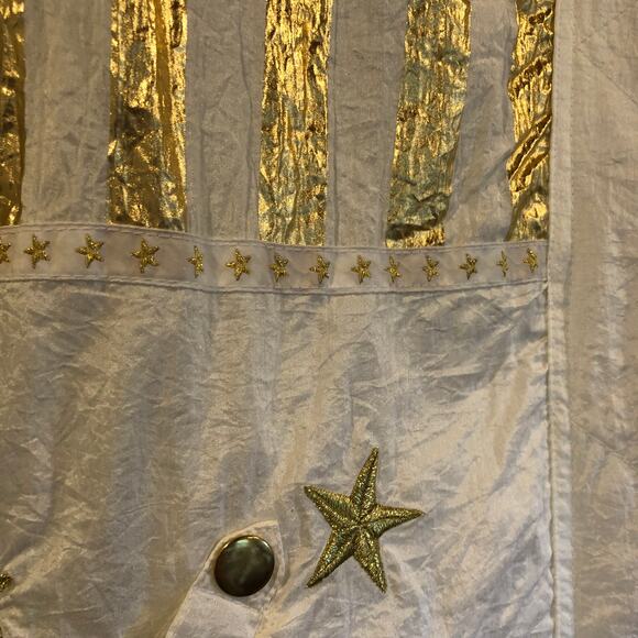 VINTAGE 80's TRACKSUIT!!!  White with Gold Embellishments - Picture 3 of 11